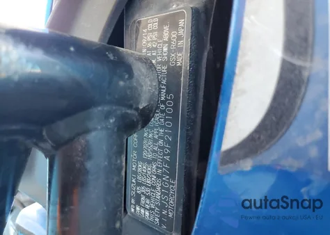 2015 Suzuki Gsx-R600 из США, поврежденный, VIN JS1GN7FA9F2101005